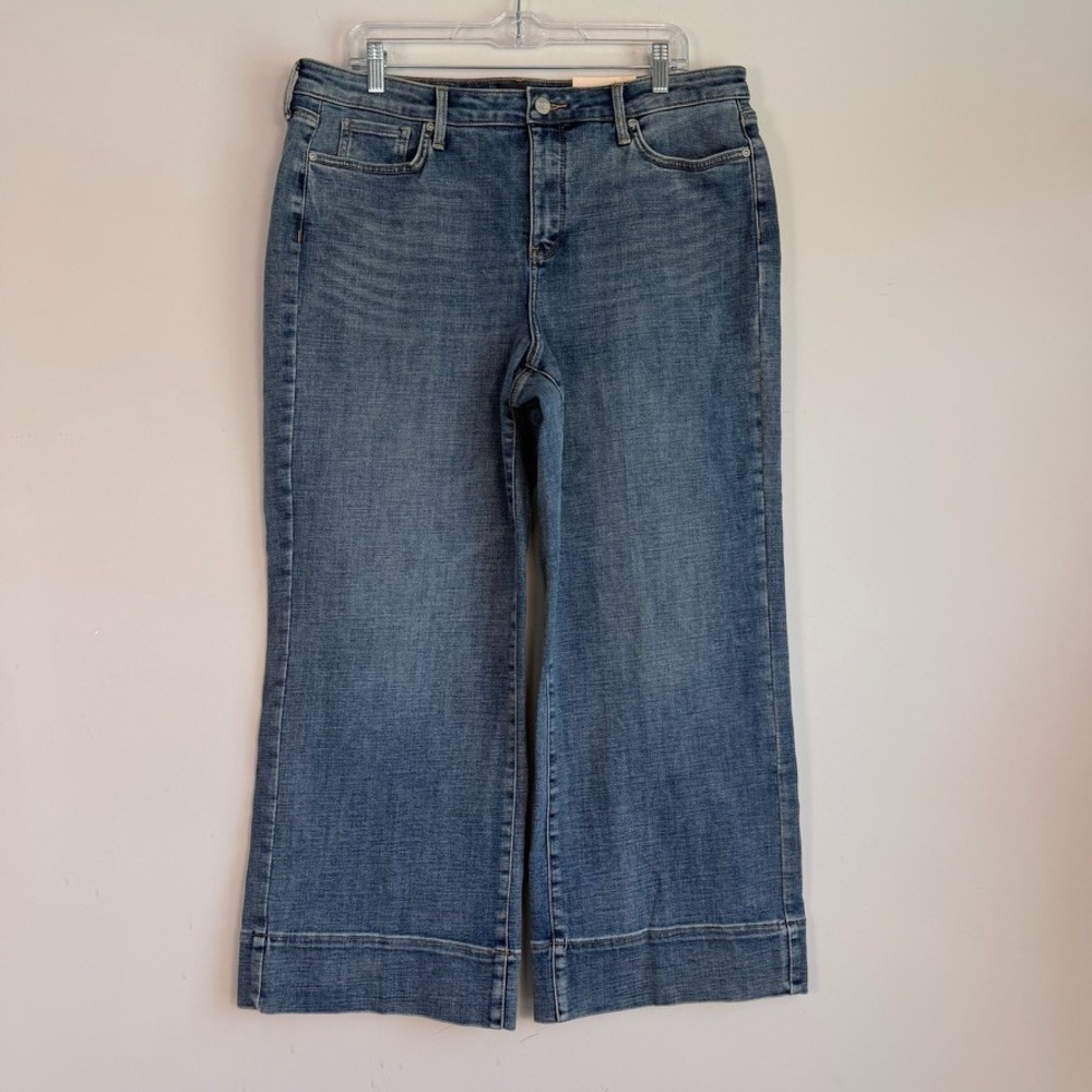NYDJ Teresa Wide Leg Ankle Jeans Size 14 Stretch Casual Office